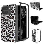 For Google Pixel 9 Pro Fold Black Frame Leopard Full Coverage Phone Case(Silver Leopard)