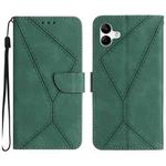 For Samsung Galaxy A06 4G Stitching Embossed Leather Phone Case(Green)