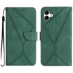 For Samsung Galaxy A07 5G Stitching Embossed Leather Phone Case(Green)