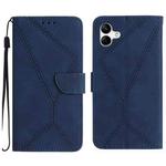 For Samsung Galaxy A07 5G Stitching Embossed Leather Phone Case(Blue)