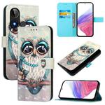 For BLU C9 3D Painting Horizontal Flip Leather Phone Case(Grey Owl)