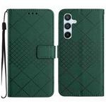 For Samsung Galaxy A16 5G Rhombic Grid Texture Leather Phone Case(Green)