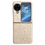 For OPPO Find N3 Flip Colorful Woven Pattern Full Coverage Phone Case(Orange)