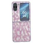 For OPPO Find N2 Flip Colorful Woven Pattern Full Coverage Phone Case(Purple)