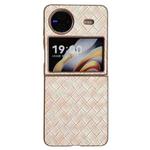 For vivo X Flip Colorful Woven Pattern Full Coverage Phone Case(Orange)