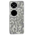 For Huawei Pocket 2 Colorful Woven Pattern Full Coverage Phone Case(Black White)