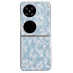 For Huawei P50 Pocket Colorful Woven Pattern Full Coverage Phone Case(Blue)