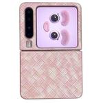 For Huawei Pura X Colorful Woven Pattern Full Coverage Phone Case(Pink)