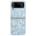 For Samsung Galaxy Z Flip4 5G Colorful Woven Pattern Full Coverage Phone Case(Blue)