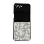 For Samsung Galaxy Z Flip7 5G Colorful Woven Pattern Full Coverage Phone Case(Black White)