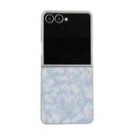 For Samsung Galaxy Z Flip7 5G Colorful Woven Pattern Full Coverage Phone Case(Blue)
