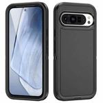 For Google Pixel 9 Pro Life Waterproof Rugged PC + Silicone Phone Case(Black)