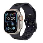 For Apple Watch Ultra 2 49mm Meteorite Two-color Silicone Watch Band(Grey Black)