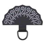 Fan-shaped Metal Mobile Phone Lanyard Fixing Gasket(Black)