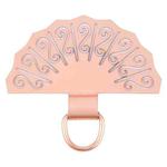 Fan-shaped Metal Mobile Phone Lanyard Fixing Gasket(Rose Gold)