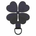 Four-leaf Metal Mobile Phone Lanyard Fixing Gasket(Black)