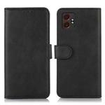 For Samsung Galaxy XCover7 Pro Cow Texture Flip Leather Phone Case(Black)