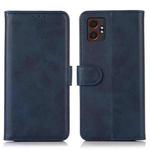 For Samsung Galaxy XCover7 Pro Cow Texture Flip Leather Phone Case(Blue)