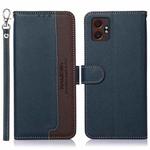 For Samsung Galaxy XCover7 Pro KHAZNEH Litchi Texture Leather RFID Phone Case(Blue)