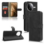 For Redmi K80 Pro Skin Feel Magnetic Flip Leather Phone Case(Black)