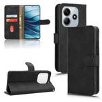 For Redmi Note 14 4G 164.84mm EU Version Skin Feel Magnetic Flip Leather Phone Case(Black)