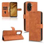 For Redmi A5 4G 173.3mm Skin Feel Magnetic Flip Leather Phone Case(Brown)