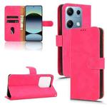 For Redmi Note 14S / Note 13 Pro 4G Skin Feel Magnetic Flip Leather Phone Case(Rose Red)