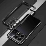 For Xiaomi Redmi K70 Ultra Aurora Series Lens Protector + Metal Frame Phone Case(Black Silver)