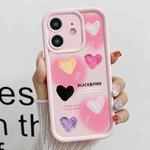 For iPhone 12 Diamond Sand TPU Full Coverage Phone Case(JGS19 Pink)