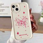 For iPhone 14 Diamond Sand TPU Full Coverage Phone Case(JGS21 White)