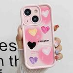 For iPhone 14 Diamond Sand TPU Full Coverage Phone Case(JGS19 Pink)