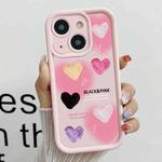 For iPhone 14 Plus Diamond Sand TPU Full Coverage Phone Case(JGS19 Pink)