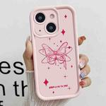 For iPhone 14 Plus Diamond Sand TPU Full Coverage Phone Case(JGS21 Pink)