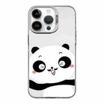 For iPhone 15 Pro Cartoon Panda TPU Hybrid PC Phone Case(Wink Panda)