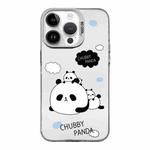 For iPhone 13 Pro Max Cartoon Panda TPU Hybrid PC Phone Case(Sleep Panda)