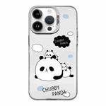 For iPhone 13 Pro Cartoon Panda TPU Hybrid PC Phone Case(Sleep Panda)