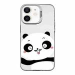 For iPhone 12 Cartoon Panda TPU Hybrid PC Phone Case(Wink Panda)