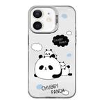 For iPhone 12 Cartoon Panda TPU Hybrid PC Phone Case(Sleep Panda)