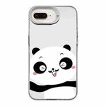 For iPhone 8 Plus / 7 Plus Cartoon Panda TPU Hybrid PC Phone Case(Wink Panda)