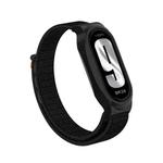 For Xiaomi Smart Band 8 / 9 PC Case + Loop Nylon Hook and Loop Fastener Watch Band(Reflective Black)