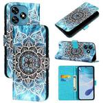 For Oukitel C51   Colored Drawing Pattern Plain Weave Leather Phone Case(Undersea Mandala)