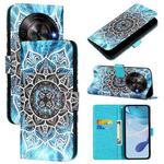 For ZTE Blade A75 5G / Nubia Focus Colored Drawing Pattern Plain Weave Leather Phone Case(Undersea Mandala)