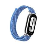 For Xiaomi Smart Band 9 / 8 Metal Connector + Loop Nylon Hook and Loop Fastener Watch Band(Cape Blue)