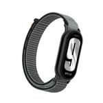 For Xiaomi Smart Band 9 / 8 Metal Connector + Loop Nylon Hook and Loop Fastener Watch Band(Anchor Gray)