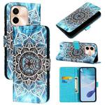 For vivo Y28 4G Colored Drawing Pattern Plain Weave Leather Phone Case(Undersea Mandala)