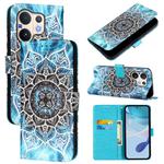 For vivo V60 5G Colored Drawing Pattern Plain Weave Leather Phone Case(Undersea Mandala)