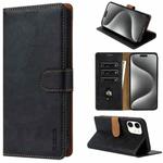 For iPhone 13 mini / 12 mini N.BEKUS CSJ-P1 Solid Color Leather Phone Case(Black)