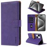 For iPhone 14 Plus N.BEKUS CSJ-P1 Solid Color Leather Phone Case(Purple)