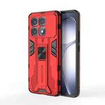 For Redmi K70 Ultra 5G Global Supersonic PC + TPU Holder Phone Case(Red)