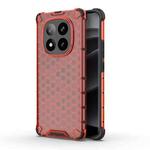 For Redmi Note 14 Pro+ 5G Honeycomb Shockproof Phone Case(Red)